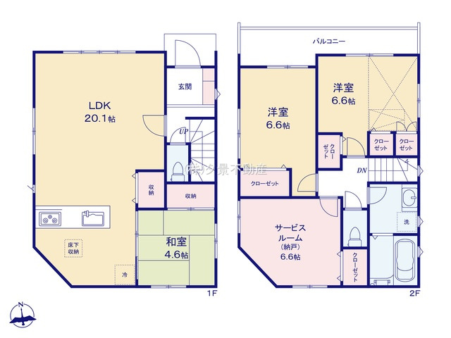 《仲介手数料無料》北区日進町１丁目728-8新築一戸建てミラスモの間取り
