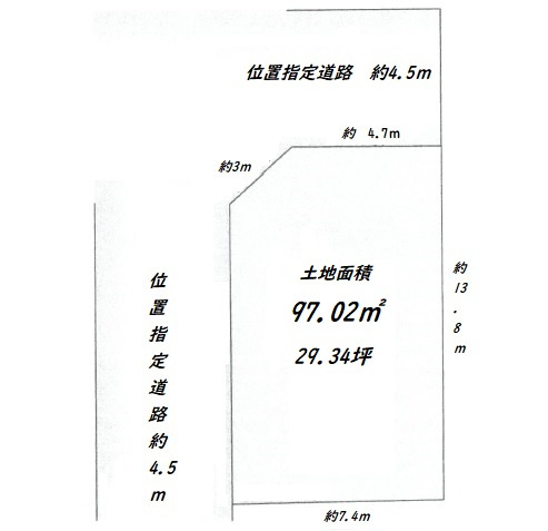 武蔵村山市　伊奈平　売地の区画図