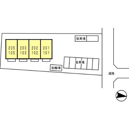 プリシェール小木田の区画図