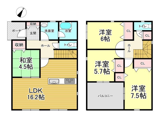 【間取り】 | クレイドルガーデン石巻市湊町　第3