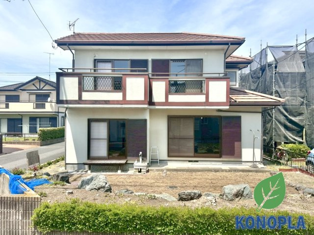 【中古戸建】熊谷市妻沼東4丁目の外観|■外観｜敷地内のお庭なのでお子様が外で遊ぶ際も安心です♪リビングからお庭が見える子育て世帯にも嬉しい設計です♪