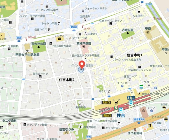 メゾンドール住吉北の地図