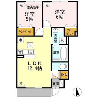 【間取り】 | フォレスタ中央103