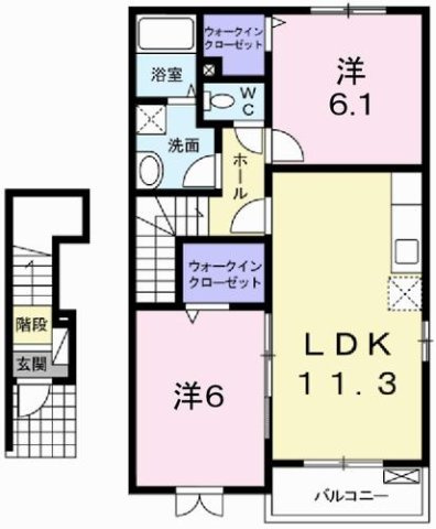 シン．シン．ハウスＢの間取り