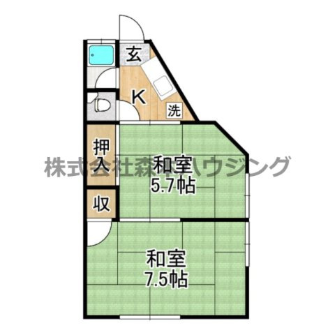【間取り】 | 　エアロプレーン春日