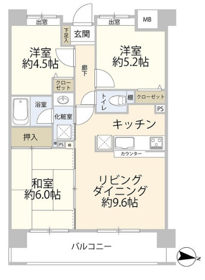 ダイアパレス川越西小仙波の間取り