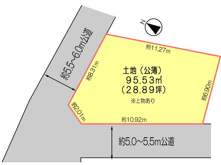 鴻巣市下谷　売地の土地図