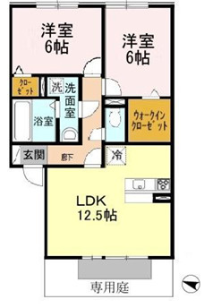 パインハイツ　Ａ棟の間取り