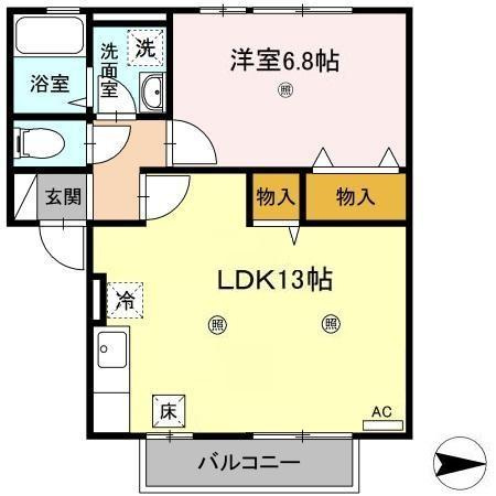 【間取り】 | パル　カヤクラ　B棟