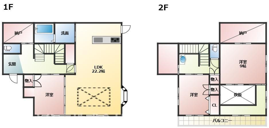 本郷北方　中古戸建の間取り