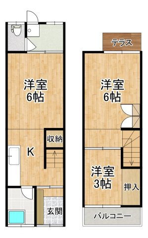 【間取り】 | 東区北野田テラスⅢ