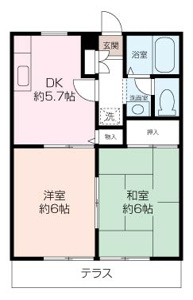 2DKのアパートです！