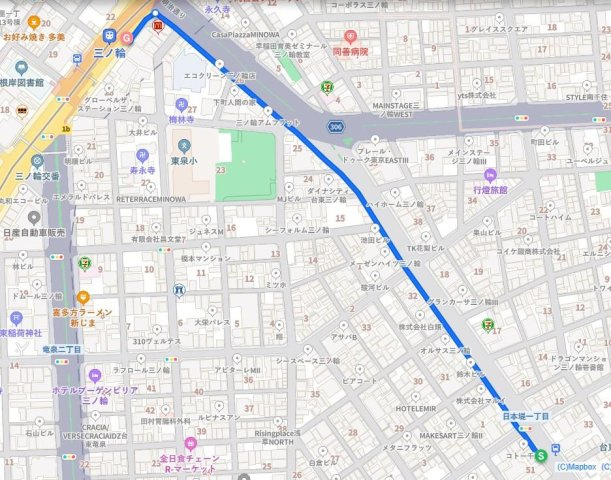 ライジングプレイス浅草弐番館の地図