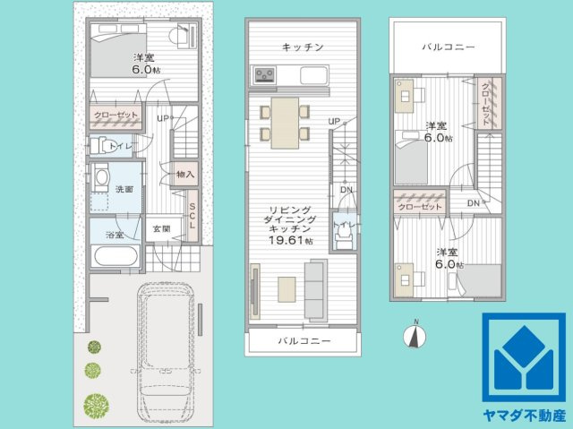 伏見区醍醐南西裏町の間取り