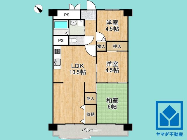 向島ニュータウン第三街区C棟の間取り