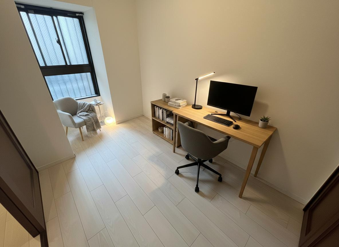 【入間市】朝日パリオの洋室|4.3帖の洋室です！家具はCGです。家具等は販売価格に含まれません