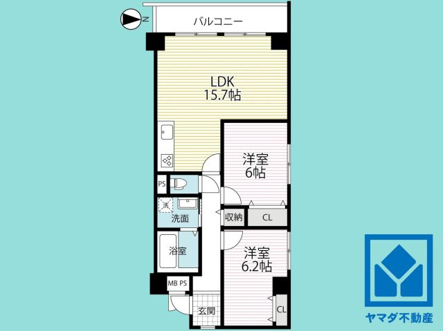 藤和ライブタウン伏見桃山の間取り