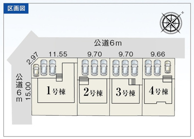 【区画図】 | 田原市神戸町東大坪 新築一戸建て 4号棟 | 4号棟の区画図です
