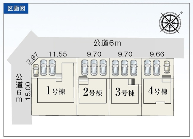【区画図】 | 田原市神戸町東大坪 新築一戸建て 4号棟 | 4号棟の区画図です