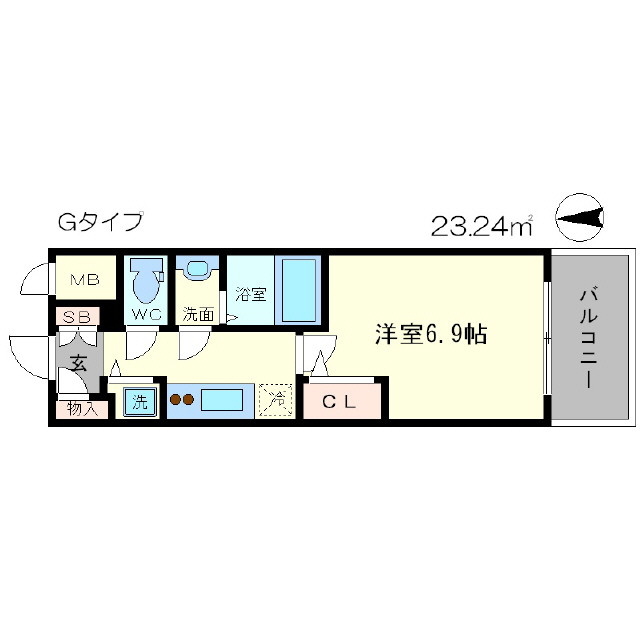 エスリード松屋町SOUTHの間取り
