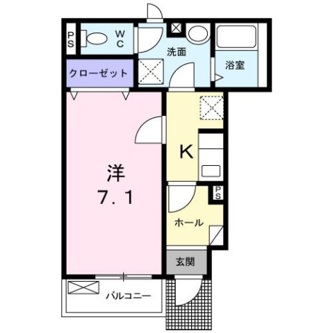 ソレアードフモンＳの間取り
