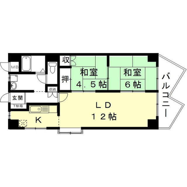 リアライズ竜田町（旧パラシオンANDO）の間取り