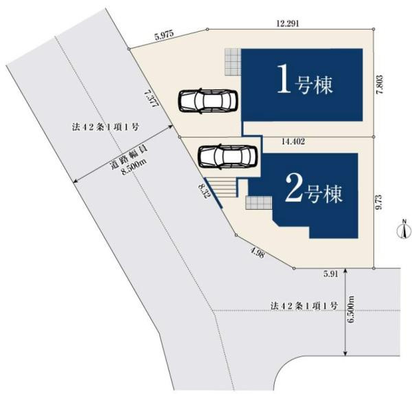 横浜市青葉区桂台２丁目の新築一戸建の区画図|限定2棟の販売です！
お気軽にお問合せ下さい！