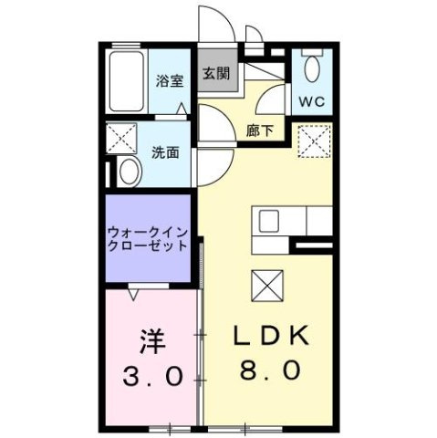 ルミエール須屋Ⅱの間取り