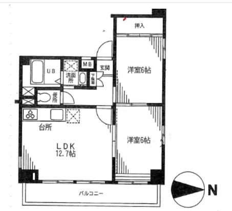 メゾン有輝の間取り