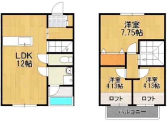 久留米市荒木町荒木のテラスの間取り