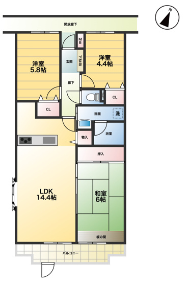 【間取り】 | チサンマンション北鴻巣　中古マンション