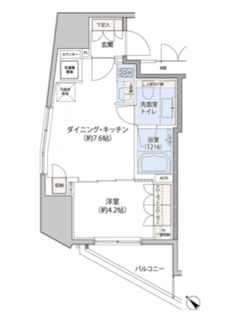 レジディア文京小石川Ⅱの間取り