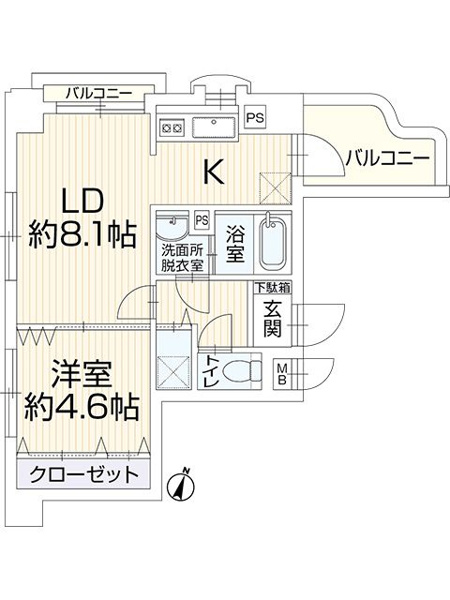 【間取り】 | ステイツ天神東☆仲介手数料無料☆