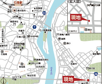 【地図】 | クレイドルガーデン石巻市湊東 第7