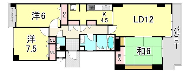 ヒルサイドテラス甲陽園の間取り
