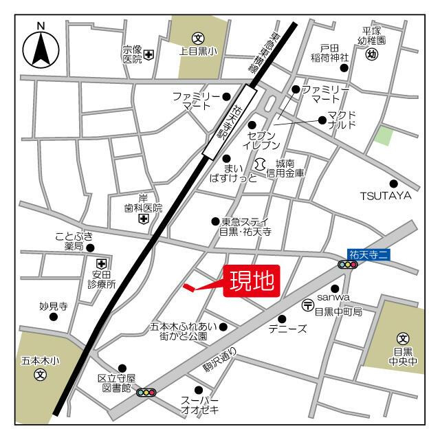 トラスト五本木の地図