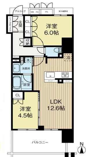 ワコーレザ・神戸旧居留地レジデンスタワーの間取り