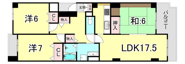 ヒルサイドテラス甲陽園の間取り