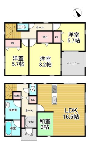 【間取り】 | クレイドルガーデン石巻市開北　第6