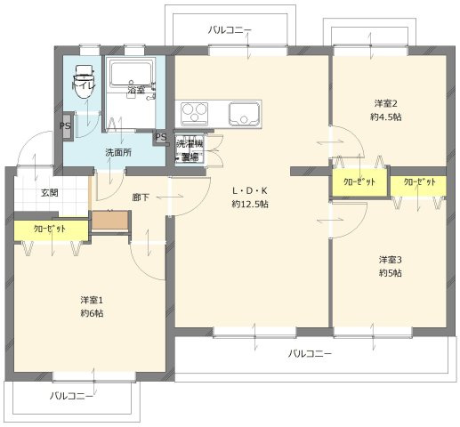 【間取り】 | 野間台住宅9棟☆仲介手数料無料☆