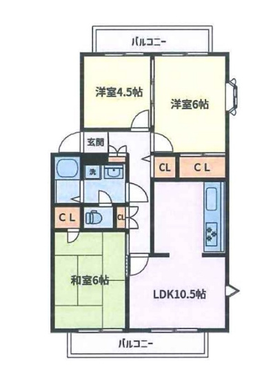 【間取り】 | コスモセブン４号棟