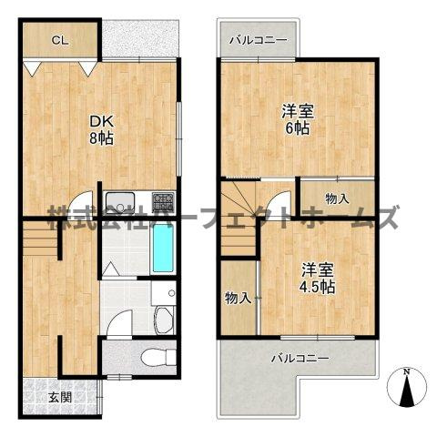 高柳2丁目戸建　賃貸の間取り