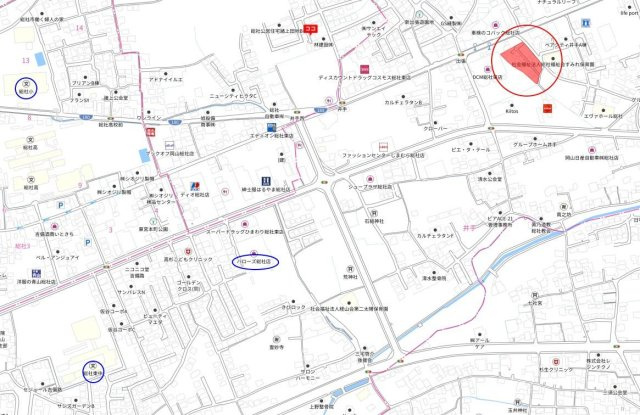 総社市井出　12区画の地図