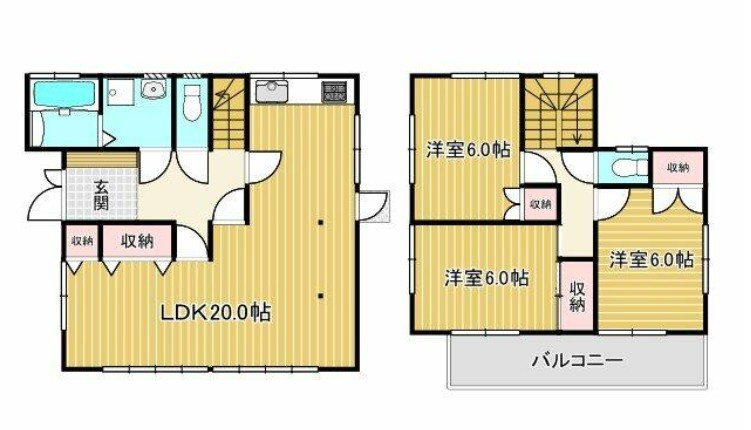 【中古戸建】前橋市下細井町の間取り|■間取り図｜敷地面積：158.75（約48.02坪）　建物面積：96.05（約29.05坪）