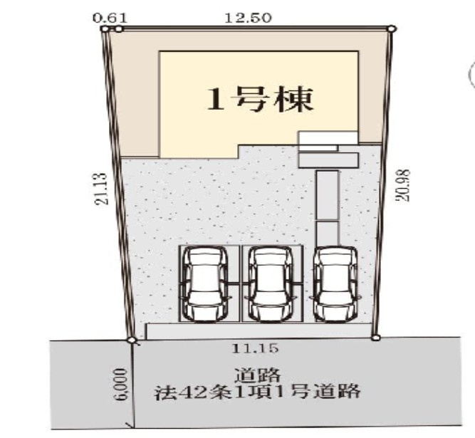 大平町西水代　新築戸建20-1の区画図