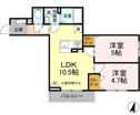 【間取り】 | 築浅！2LDKの間取りです！