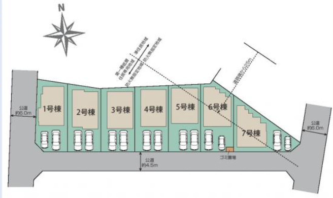 【仲介手数料無料】所沢市東狭山ケ丘全７棟４号棟　所沢市の新築なら西武ハウジングの区画図