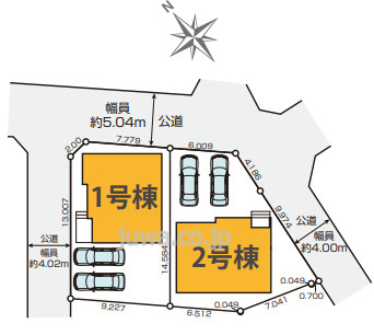 【新築分譲住宅】川越市今成5期の区画図