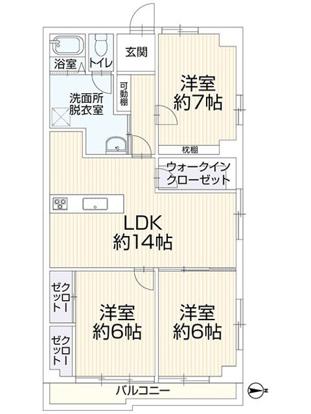 【間取り】 | 藤和城西コーポ☆仲介手数料無料☆