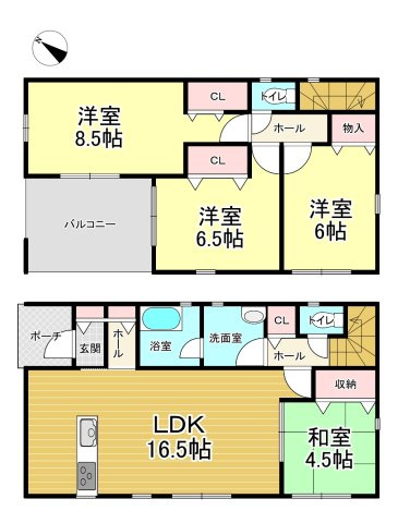 【間取り】 | クレイドルガーデン石巻市新境町　第1